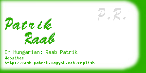 patrik raab business card